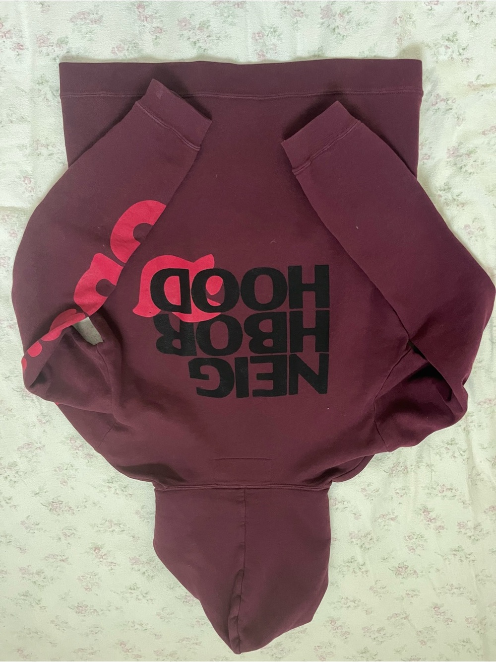 freecity Burgundy Hoodie with Red Accents - Picture 2 of 2
